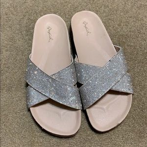 Rhinestone sandals 9